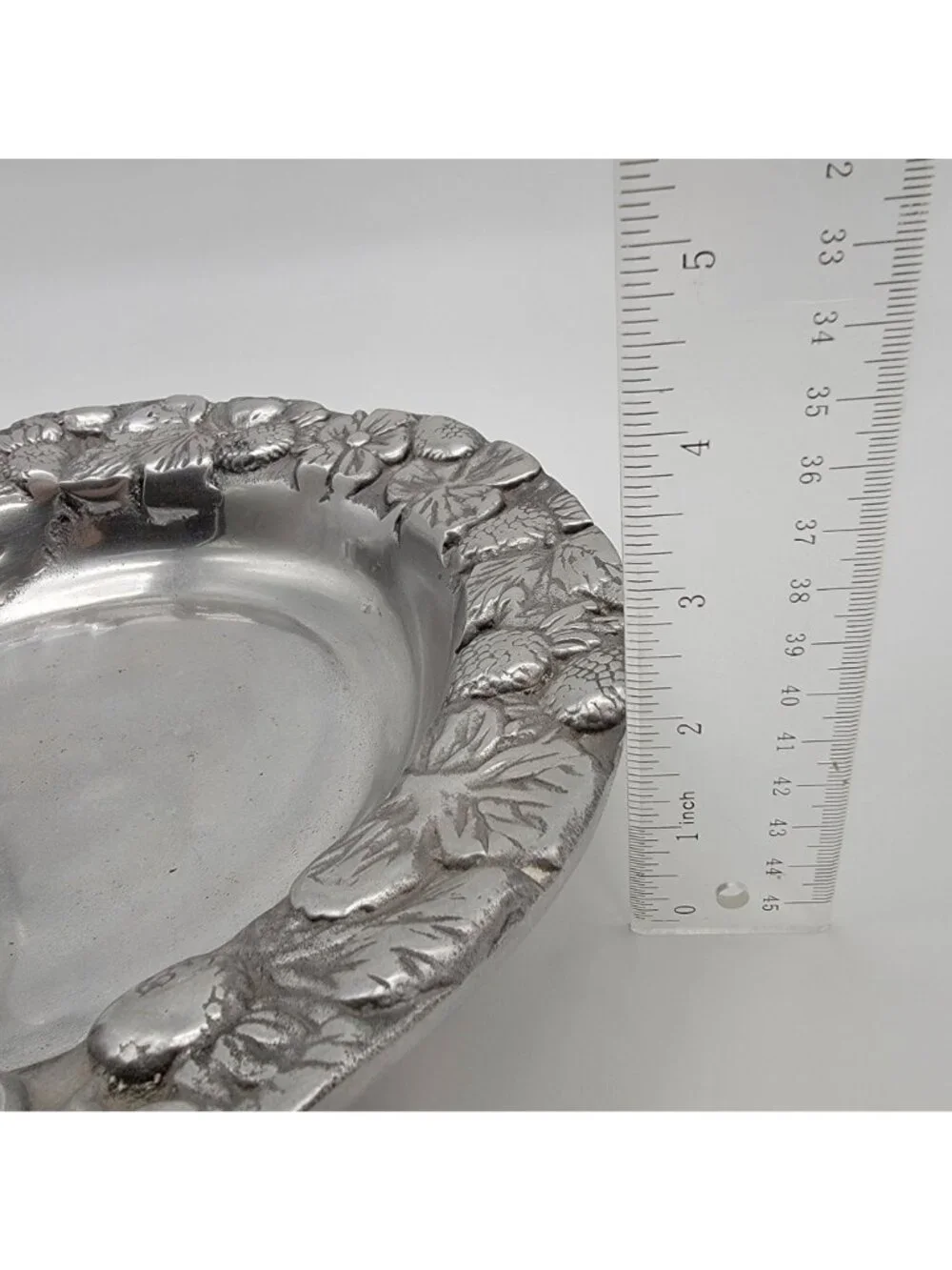 Vintage Pewter Strawberry Serving Bowl